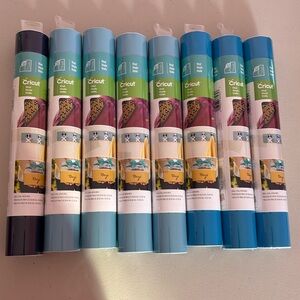 Blue Cricut Vinyl lot